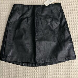 Abercrombie & Fitch Black Leather Skirt
